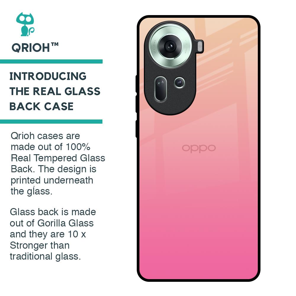 Pastel Pink Gradient Glass Case For Oppo Reno11 5G