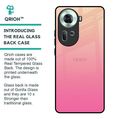 Pastel Pink Gradient Glass Case For Oppo Reno11 5G