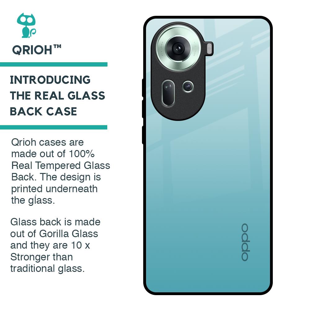 Arctic Blue Glass Case For Oppo Reno11 5G