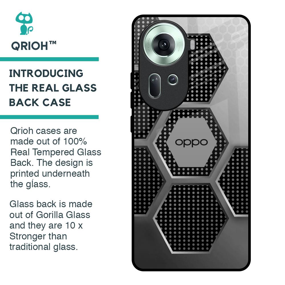 Hexagon Style Glass Case For Oppo Reno11 5G