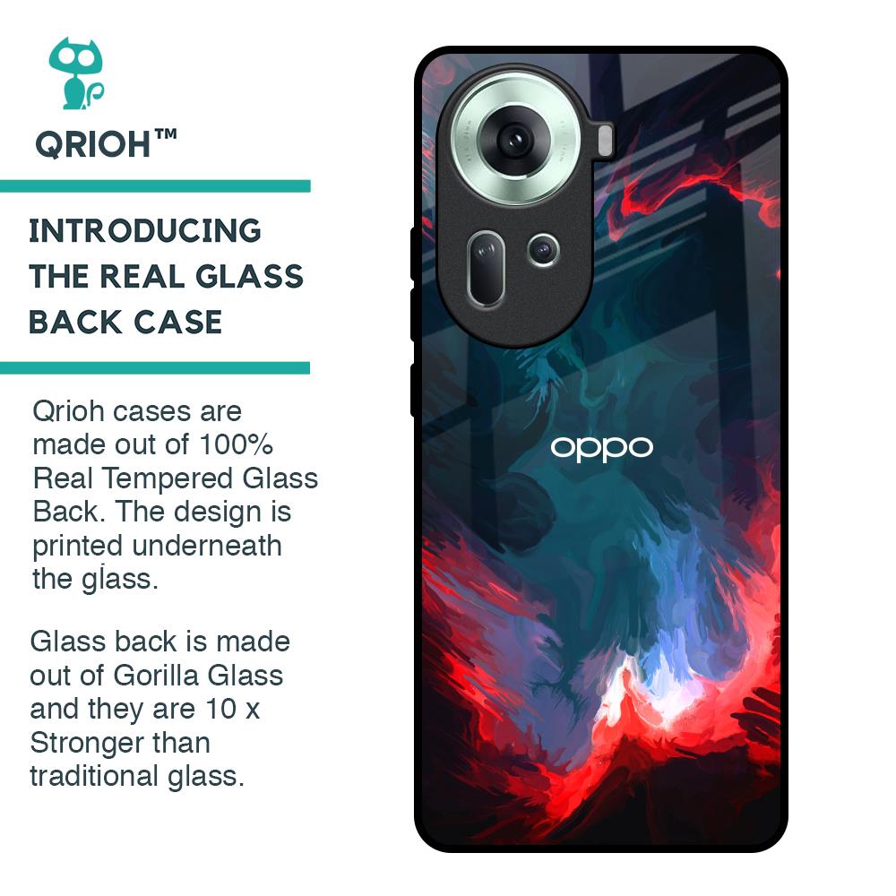 Brush Art Glass Case For Oppo Reno11 5G
