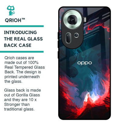 Brush Art Glass Case For Oppo Reno11 5G