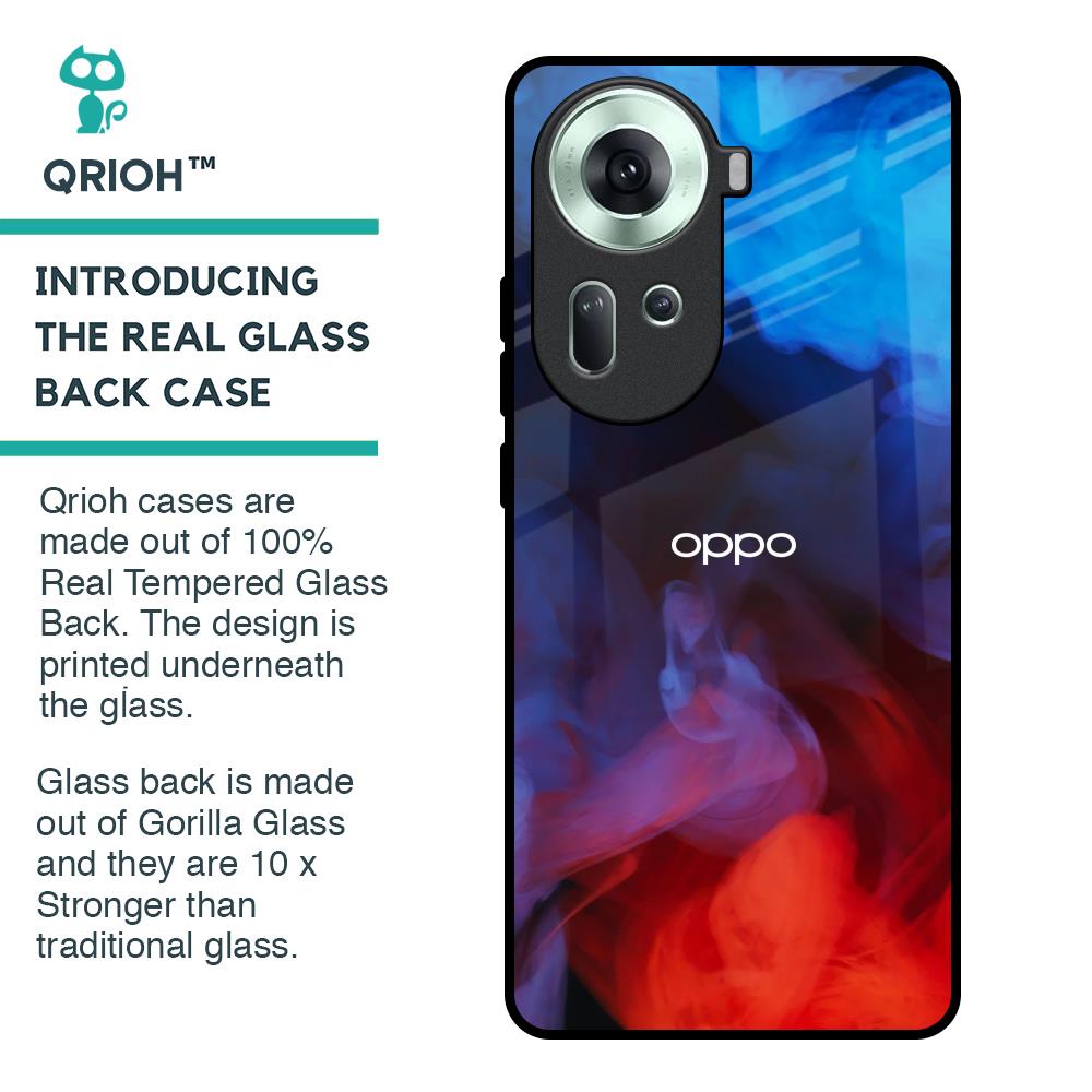 Dim Smoke Glass Case for Oppo Reno11 5G