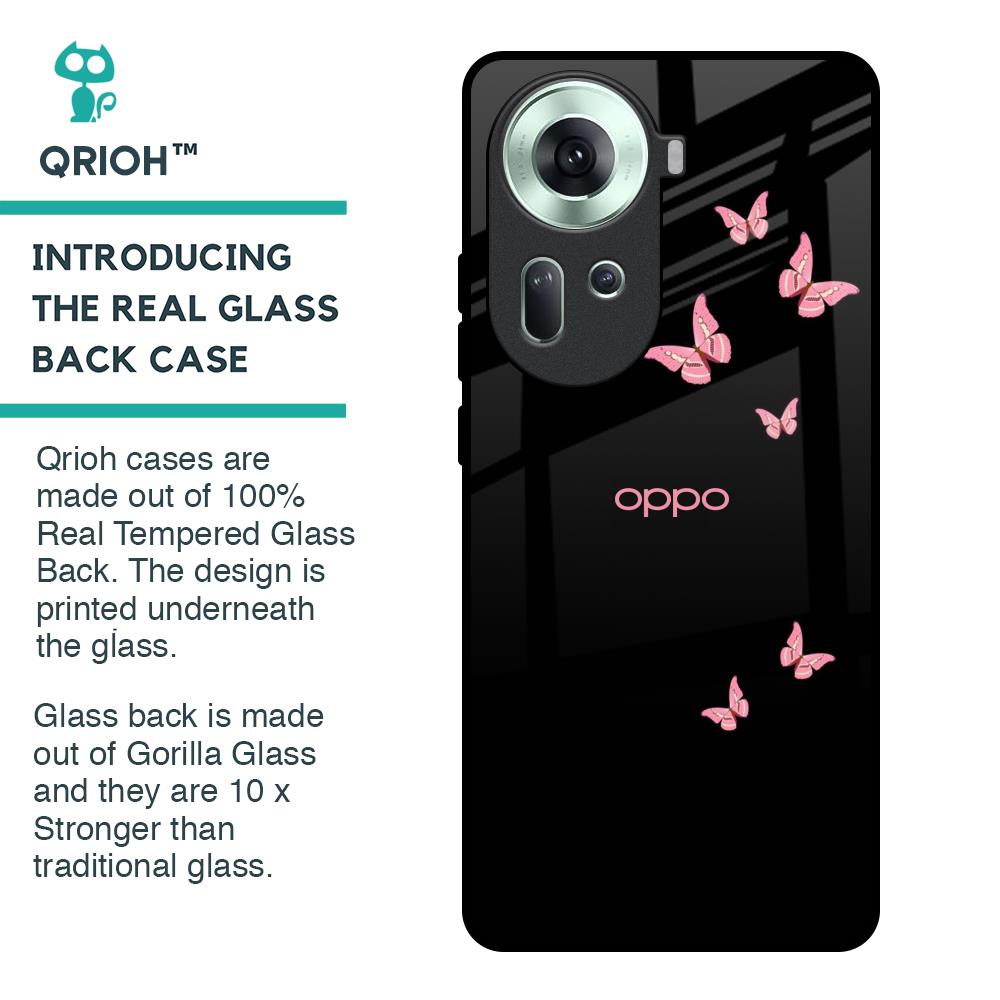 Fly Butterfly Glass Case for Oppo Reno11 5G