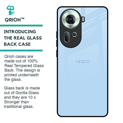 Pastel Sky Blue Glass Case for Oppo Reno11 5G