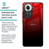Maroon Faded Glass Case for Oppo Reno11 5G
