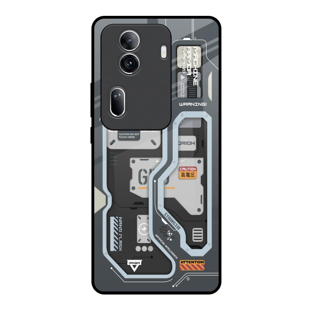 Retro Futuristic Oppo Reno11 Pro 5G Glass Back Cover Online