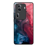 Blue & Red Smoke Oppo Reno11 Pro 5G Glass Back Cover Online