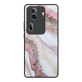 Pink & Gold Gllitter Marble Oppo Reno11 Pro 5G Glass Back Cover Online