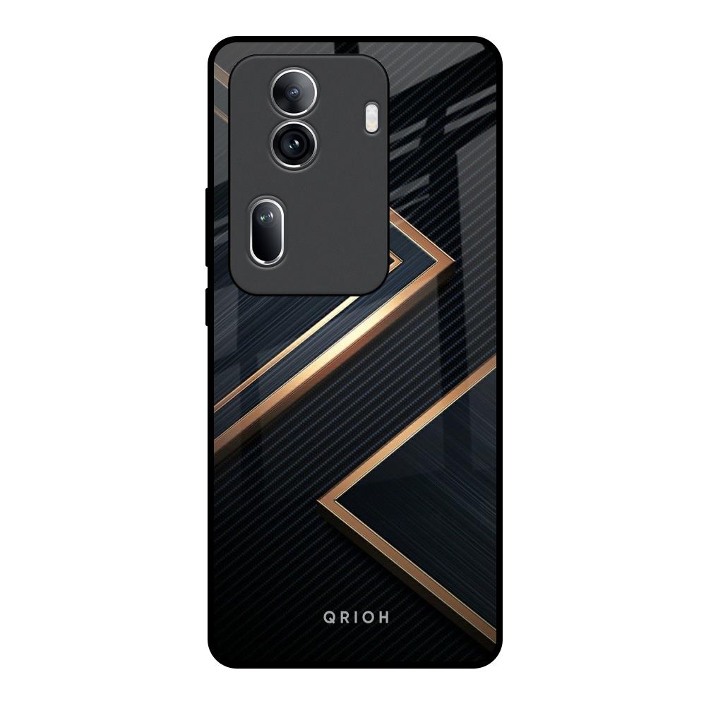 Sleek Golden & Navy Oppo Reno11 Pro 5G Glass Back Cover Online