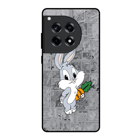 Cute Baby Bunny OnePlus 12R 5G Glass Back Cover Online