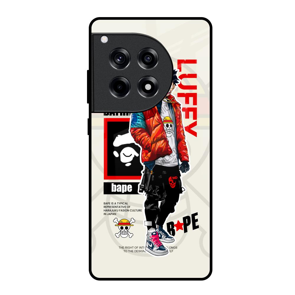 Bape Luffy OnePlus 12R 5G Glass Back Cover Online