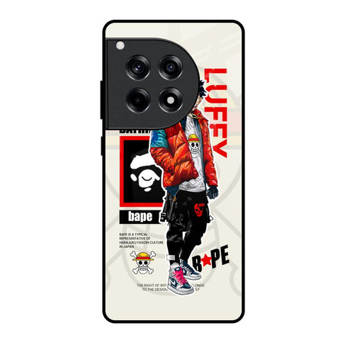 Bape Luffy OnePlus 12R 5G Glass Back Cover Online