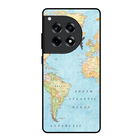 Travel Map OnePlus 12R 5G Glass Back Cover Online