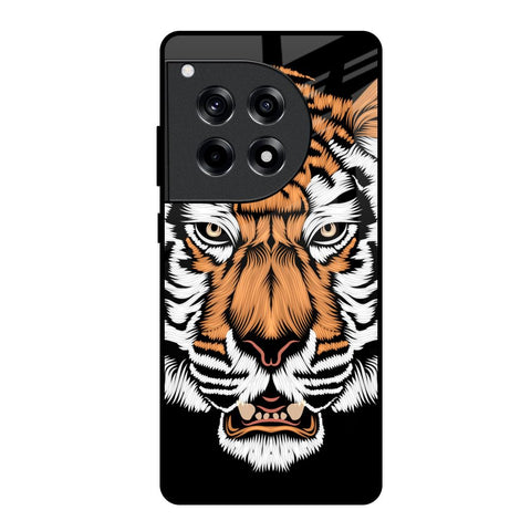 Angry Tiger OnePlus 12R 5G Glass Back Cover Online