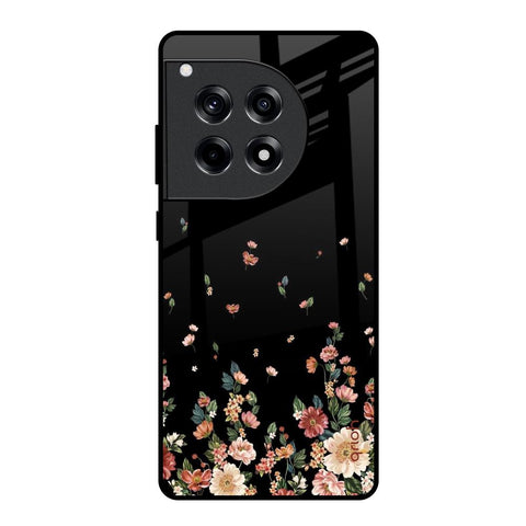 Floating Floral Print OnePlus 12R 5G Glass Back Cover Online