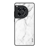 Modern White Marble OnePlus 12R 5G Glass Back Cover Online