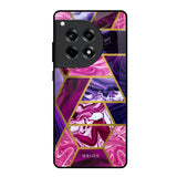 Electroplated Geometric Marble OnePlus 12R 5G Glass Back Cover Online