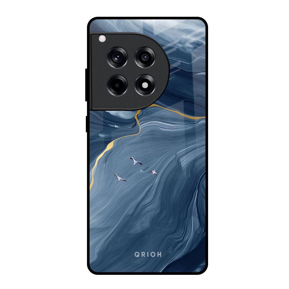 Deep Ocean Marble OnePlus 12R 5G Glass Back Cover Online