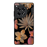 Lines Pattern Flowers OnePlus 12R 5G Glass Back Cover Online