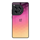 Geometric Pink Diamond OnePlus 12R 5G Glass Back Cover Online