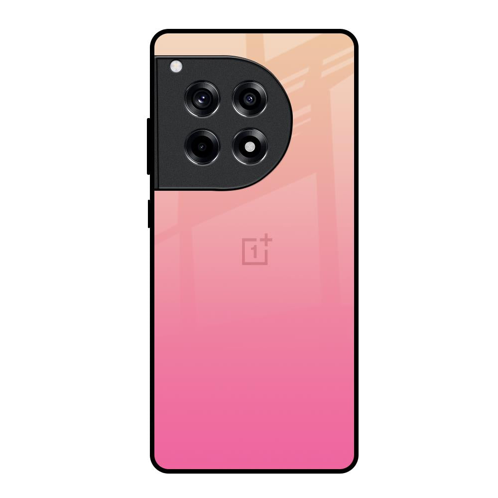 Pastel Pink Gradient OnePlus 12R 5G Glass Back Cover Online