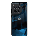 Polygonal Blue Box OnePlus 12R 5G Glass Back Cover Online