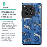 Blue Cheetah Glass Case for OnePlus 12R 5G