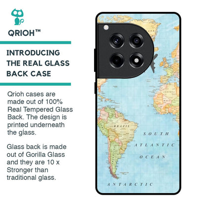 Travel Map Glass Case for OnePlus 12R 5G