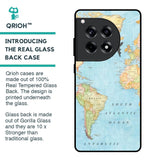 Travel Map Glass Case for OnePlus 12R 5G