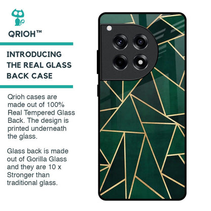 Abstract Green Glass Case For OnePlus 12R 5G
