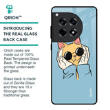 Adorable Cute Kitty Glass Case For OnePlus 12R 5G