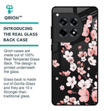 Black Cherry Blossom Glass Case for OnePlus 12R 5G