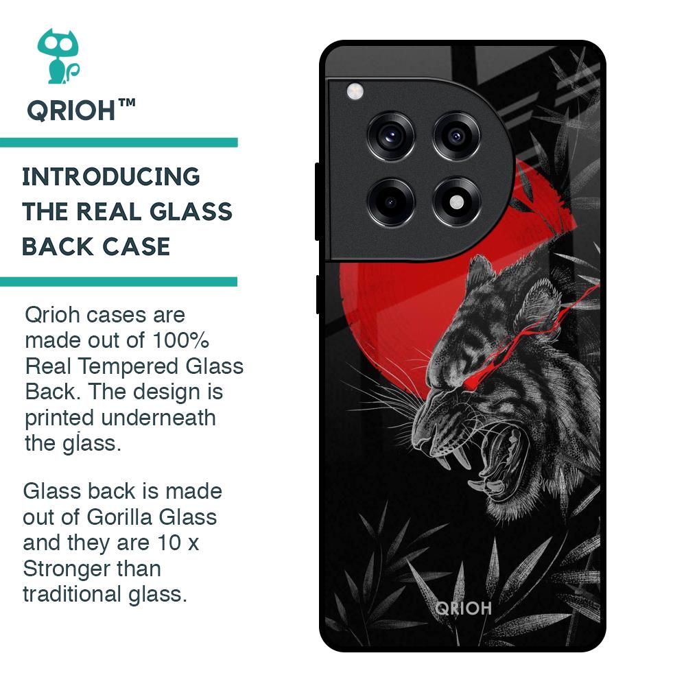 Red Moon Tiger Glass Case for OnePlus 12R 5G