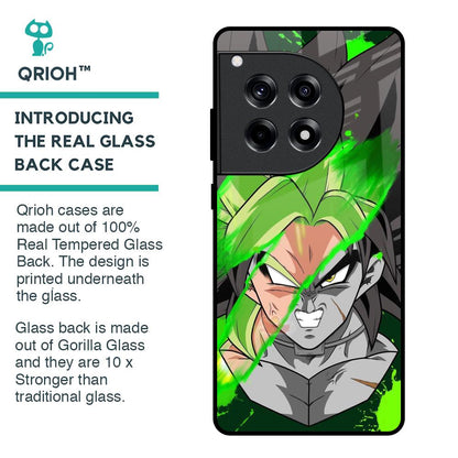 Anime Green Splash Glass Case for OnePlus 12R 5G
