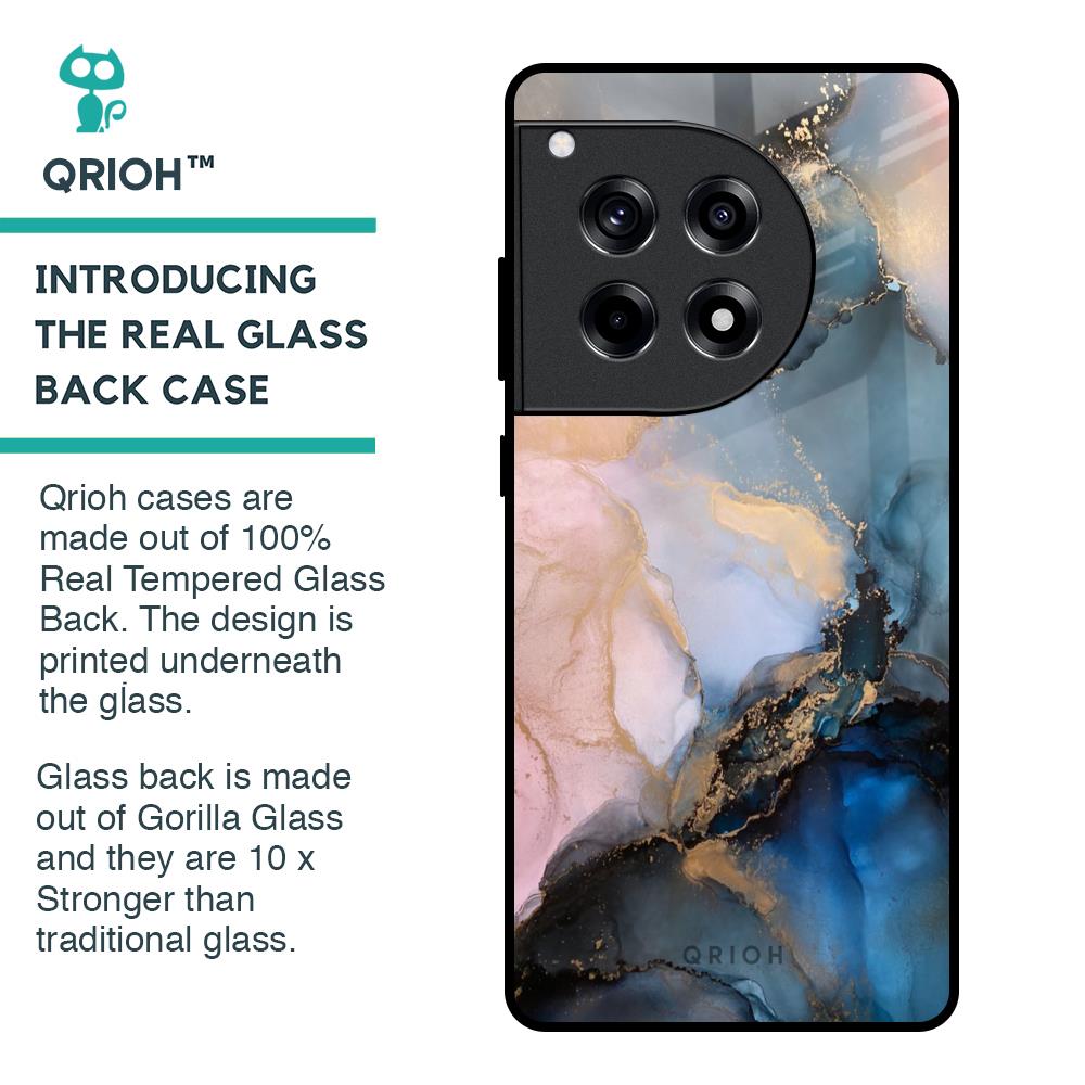 Marble Ink Abstract Glass Case for OnePlus 12R 5G