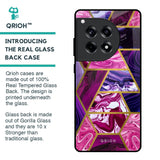 Electroplated Geometric Marble Glass Case for OnePlus 12R 5G