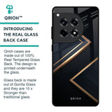 Sleek Golden & Navy Glass Case for OnePlus 12R 5G