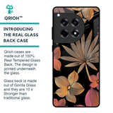 Lines Pattern Flowers Glass Case for OnePlus 12R 5G