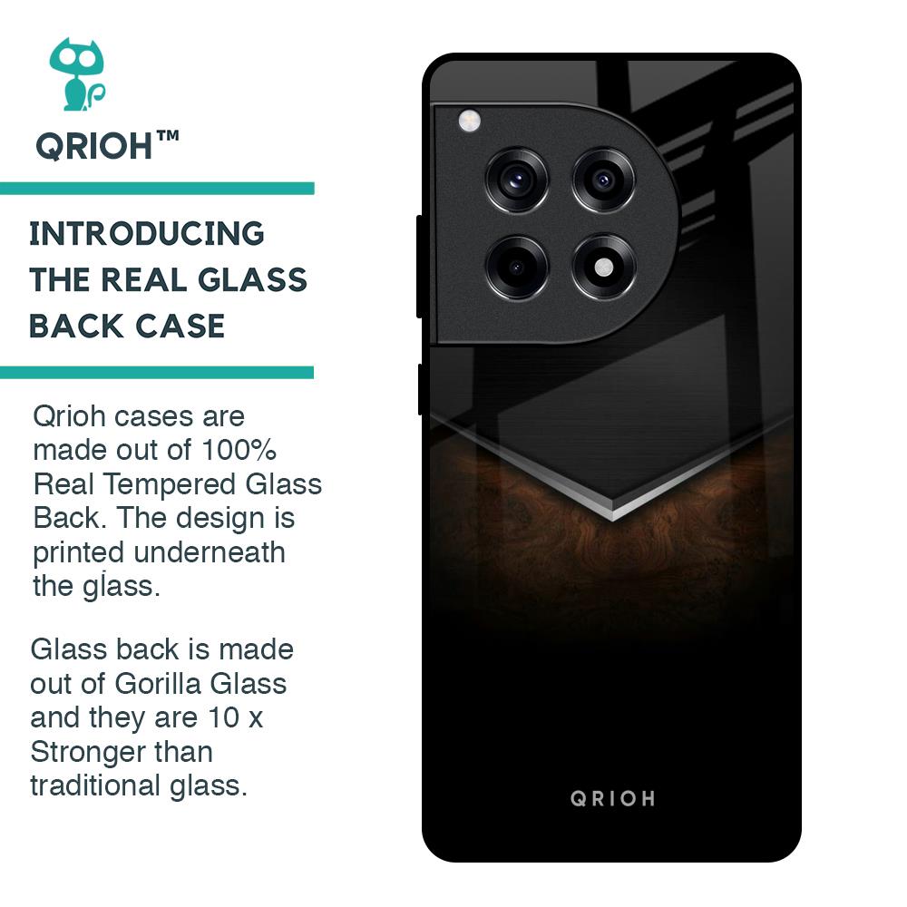 Dark Walnut Glass Case for OnePlus 12R 5G