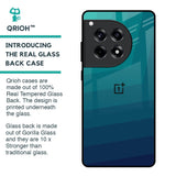 Green Triangle Pattern Glass Case for OnePlus 12R 5G