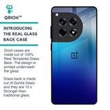 Blue Rhombus Pattern Glass Case for OnePlus 12R 5G