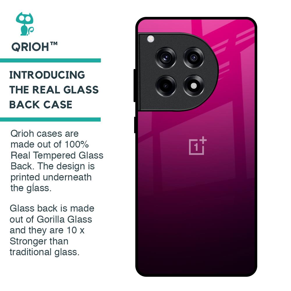 Purple Ombre Pattern Glass Case for OnePlus 12R 5G