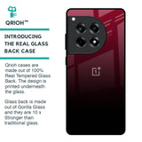 Wine Red Glass Case For OnePlus 12R 5G