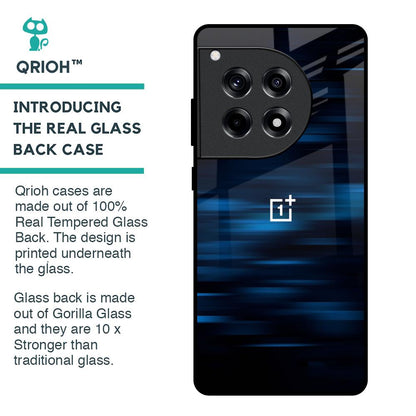 Blue Rough Abstract Glass Case for OnePlus 12R 5G