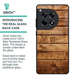 Wooden Planks Glass Case for OnePlus 12R 5G