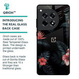 Tropical Art Flower Glass Case for OnePlus 12R 5G