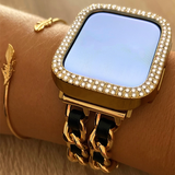Gold Double Halo Crystal Bumper Case