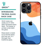 Wavy Color Pattern Glass Case for iPhone 14 Pro Max