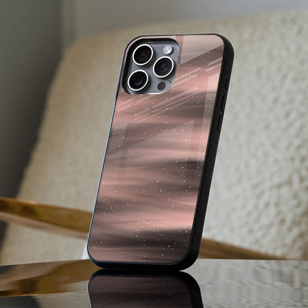 Rose Gold Shimmer Glass Case